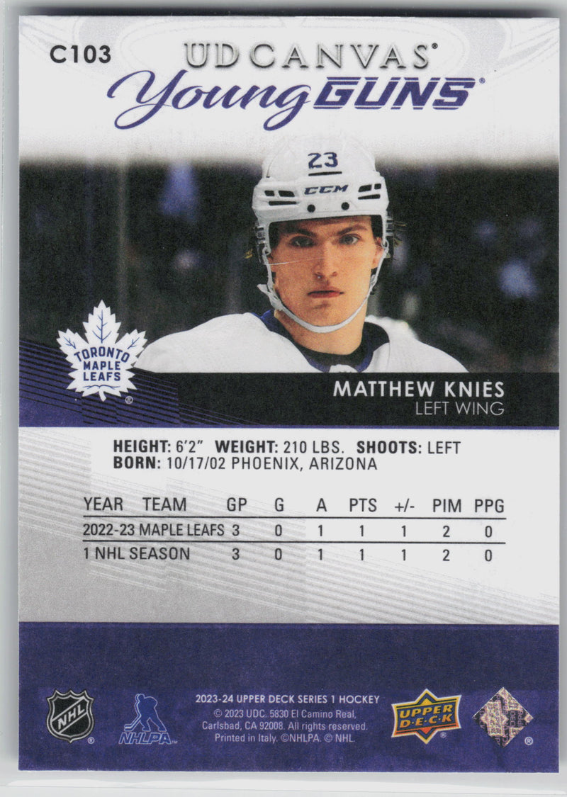 Matthew Knies Young Guns Canvas