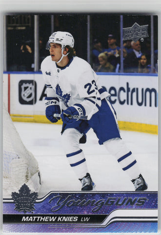 Matthew Knies Young Guns #222 - Toronto Maple Leafs 2023-24 Series 1