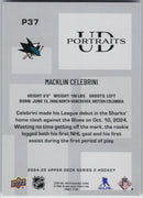 Macklin Celebrini UD Portraits