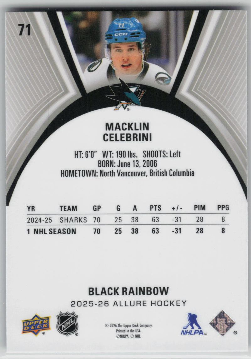Macklin Celebrini Black Rainbow
