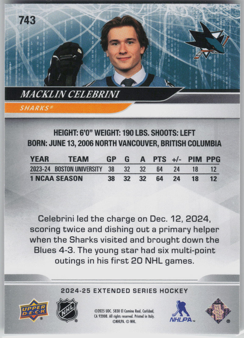 Macklin Celebrini 1st Round Draft