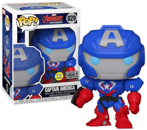 Captain America - Marvel Avengers Mech Strike #829 (brille dans le noir) (exclusivité FYE)