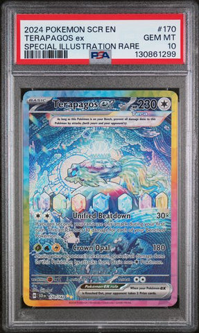 Terapagos ex #170 - Stellar Crown Special Illustration Rare - PSA 10
