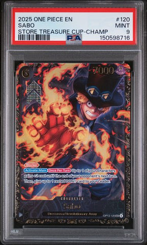 Sabo #OP13-120 - Store Treasure Cup - Champion - PSA 9