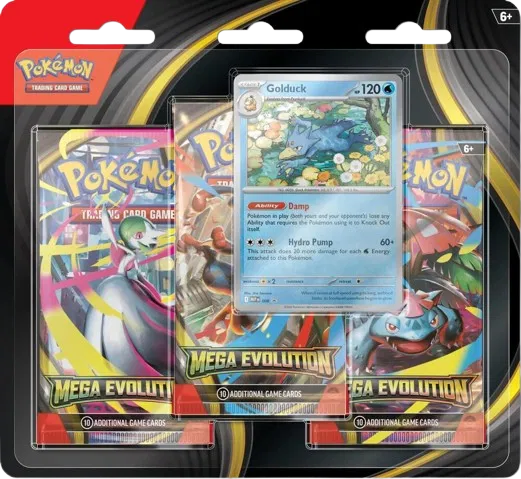 Mega Evolution Base Set 3 Pack Blister (Golduck)