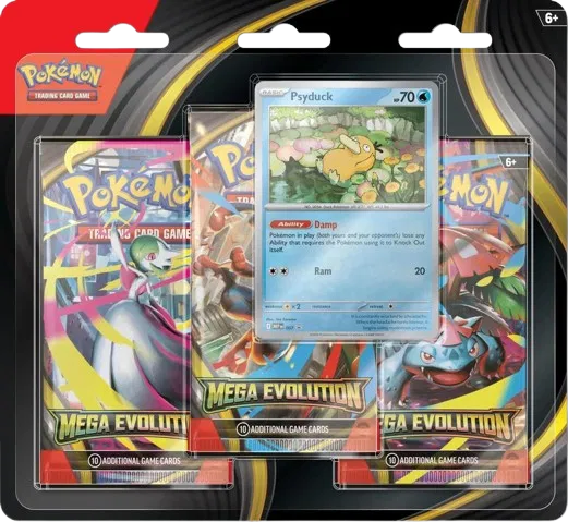 Mega Evolution Base Set 3 Pack Blister (Psyduck)