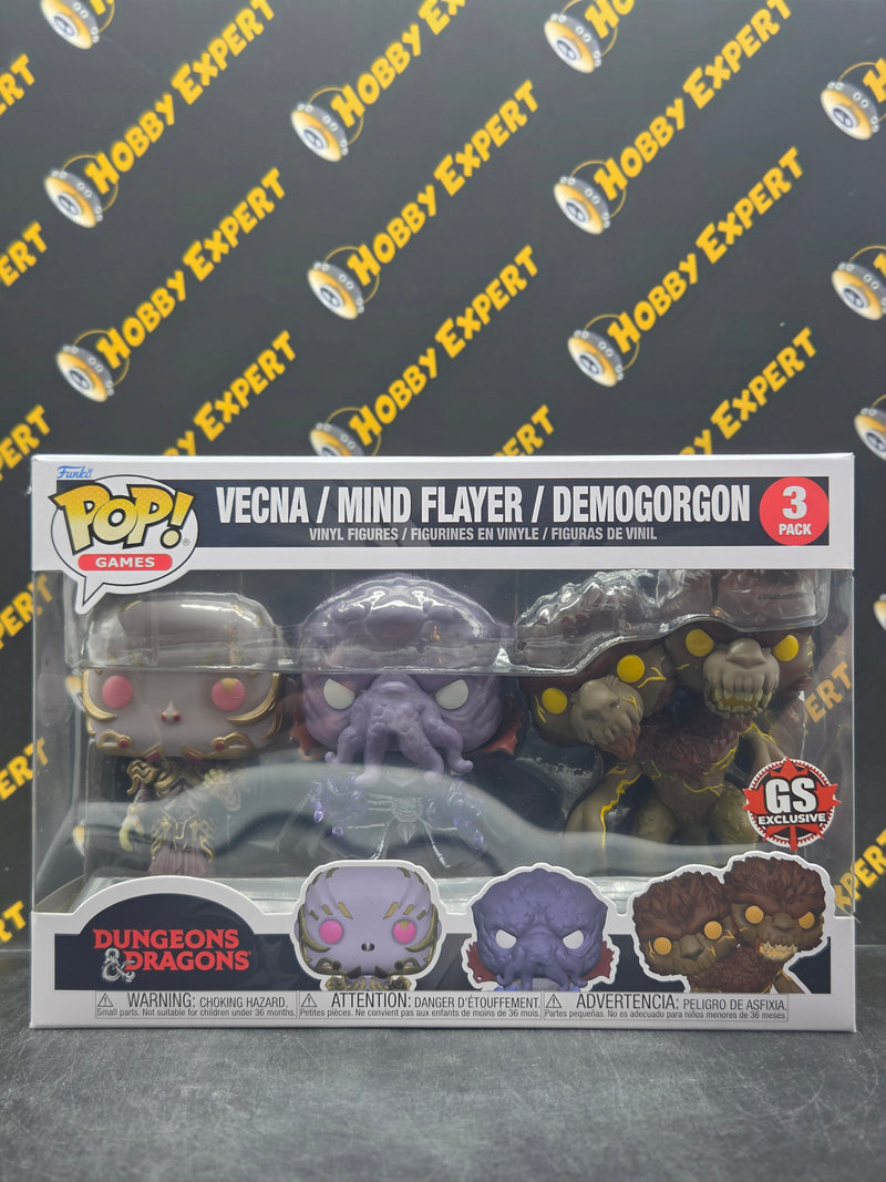 Vecna / Mind Flayer / Demogorgon 3 Pack - Gamestop Excl. - Dungeons & Dragons