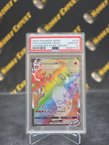 Charizard VMAX #074 - Secret Rare Champion's Path - PSA 10