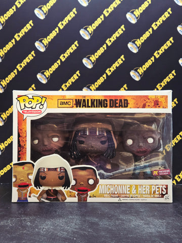 Michonne & Her Peta 3 Pack - PX Previews Excl. - The Walking Dead
