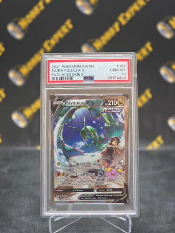Rayquaza V #194 - Evolving Skies Alternate Art - PSA 10