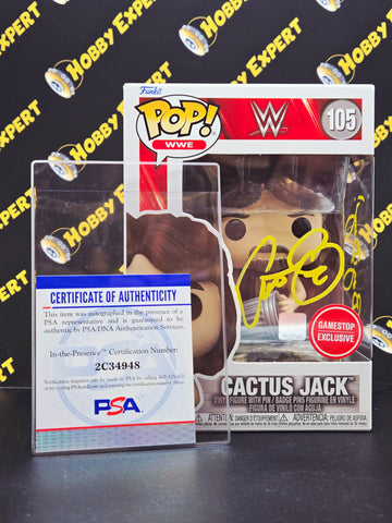 Cactus Jack #105 - Gamestop Exclusive - Signed By Mick Foley / PSA Certified - WWE