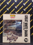 Great White Shark With Diving Tank