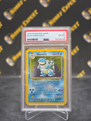 Blastoise Holo #2 - Base Set Unlimited - PSA 6