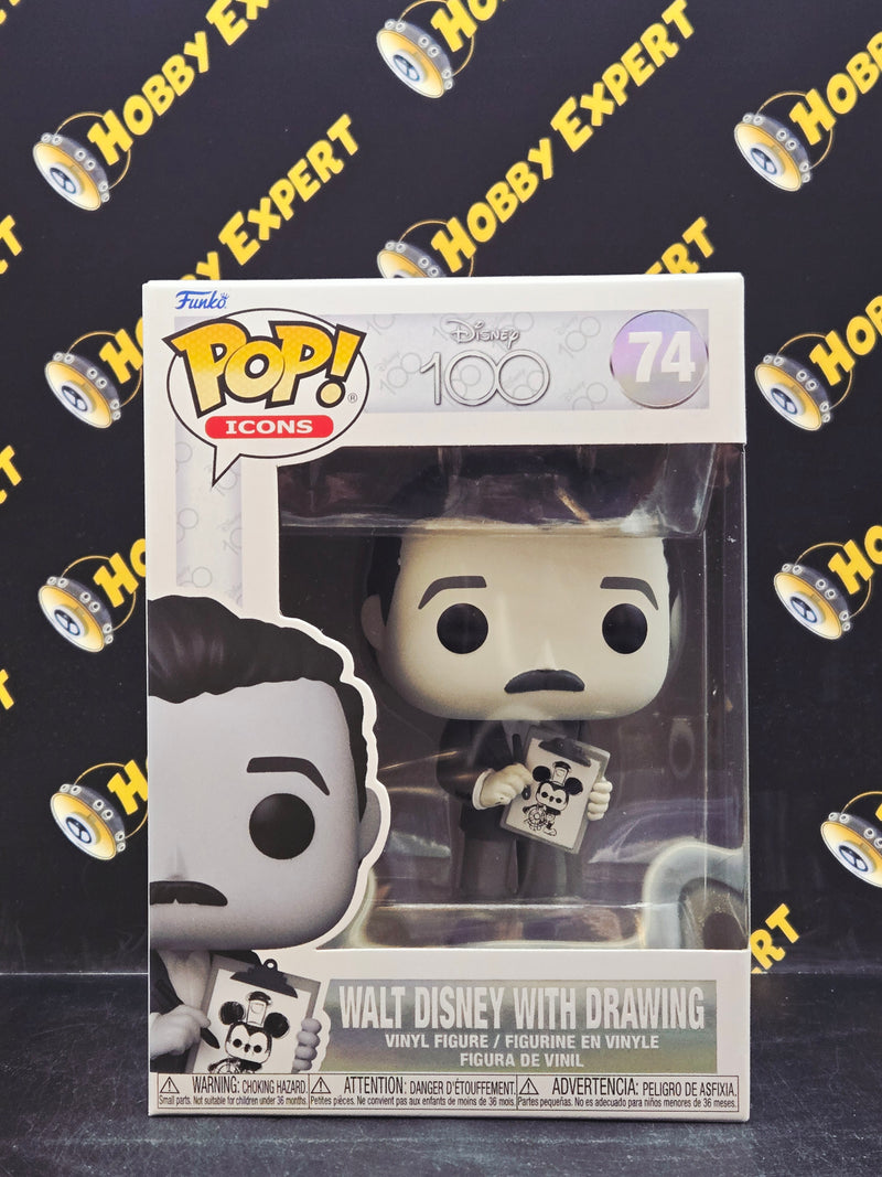 Walt Disney With Drawing