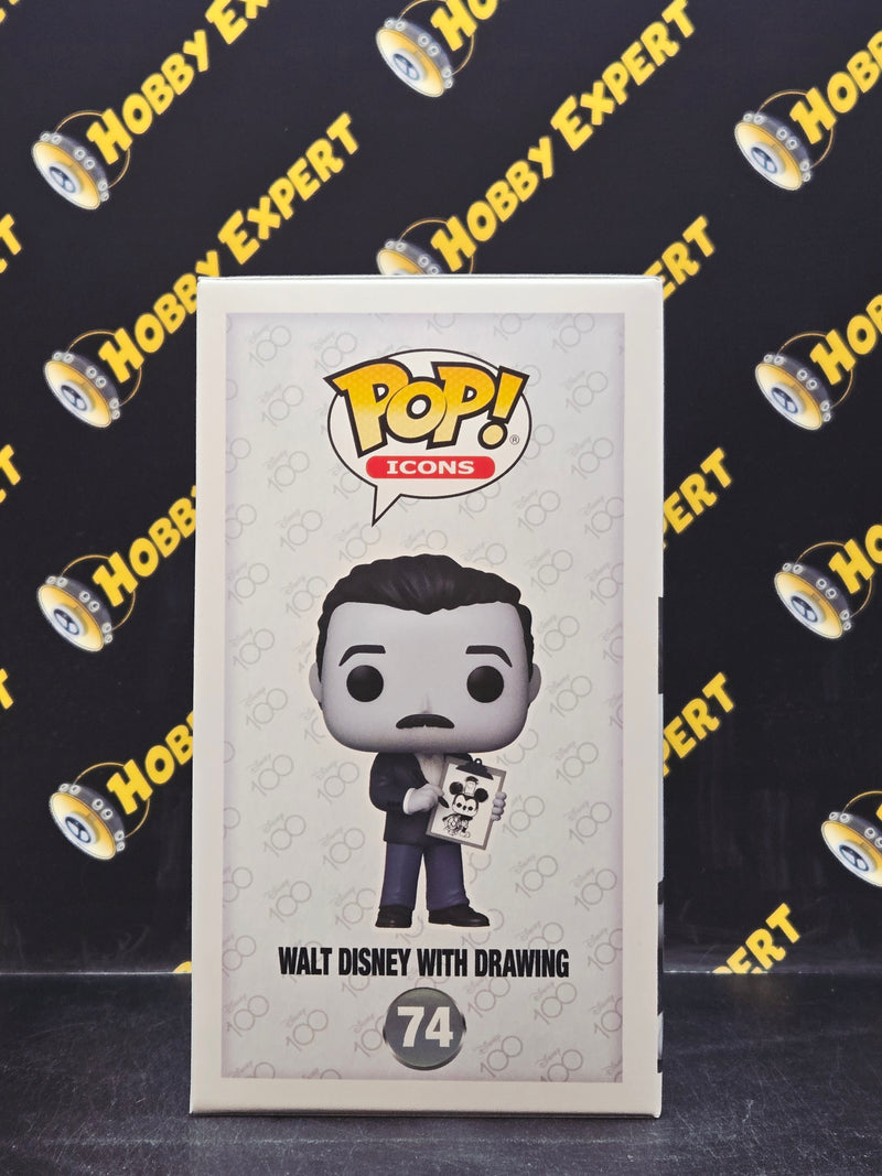 Walt Disney With Drawing