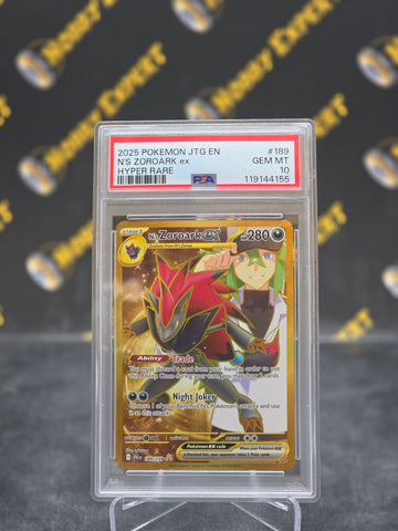 N's Zoroark ex #189 - Journey Together Hyper Rare - PSA 10