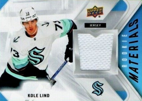 Kole Lind Rookie Materials White Patch - Seattle Kraken