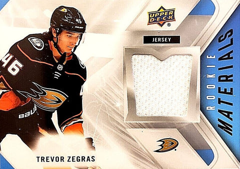 Trevor Zegras Rookie Materials White Patch - Anaheim Ducks #RM-TZ