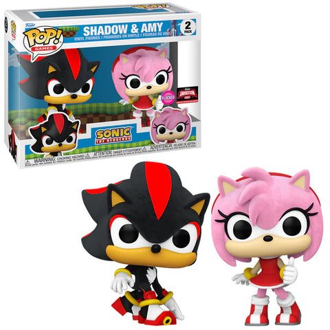 Shadow & Amy (Flocked) (2024 Targetcon) - Sonic the Hedgehog 2 Pack
