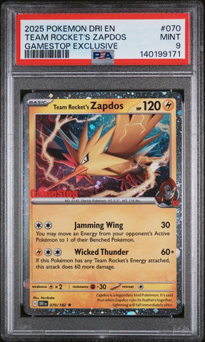 Team Rocket's Zapdos #070 - Gamestop Exclusive Promo - PSA 9