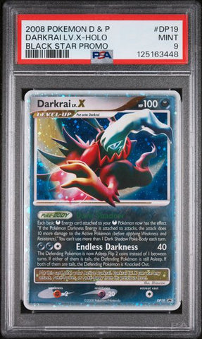 Darkrai LV. X #DP19 - Black Star Promo - PSA 9