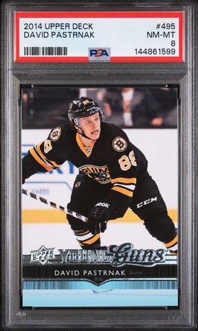 David Pastrnak Young Guns PSA 8 - Boston Bruins